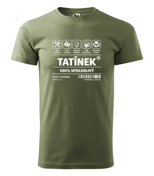 Pánské tričko Tatínek - čárový kód