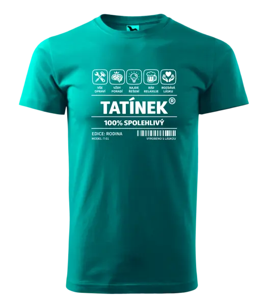Pánské tričko Tatínek - čárový kód