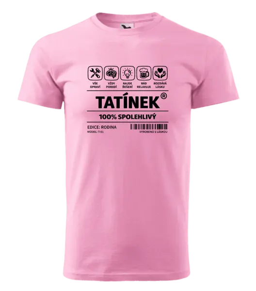 Pánské tričko Tatínek - čárový kód