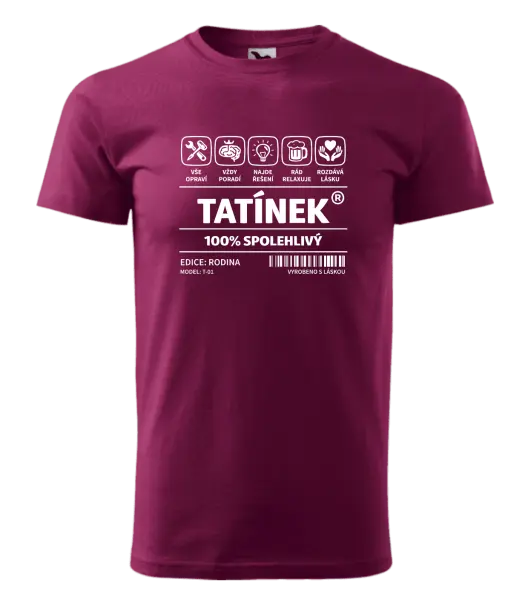 Pánské tričko Tatínek - čárový kód