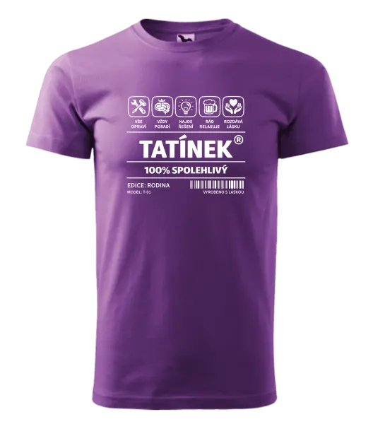 Pánské tričko Tatínek - čárový kód