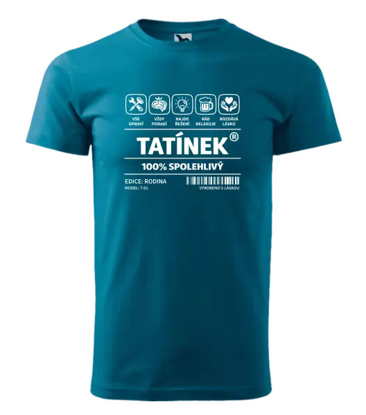 Pánské tričko Tatínek - čárový kód