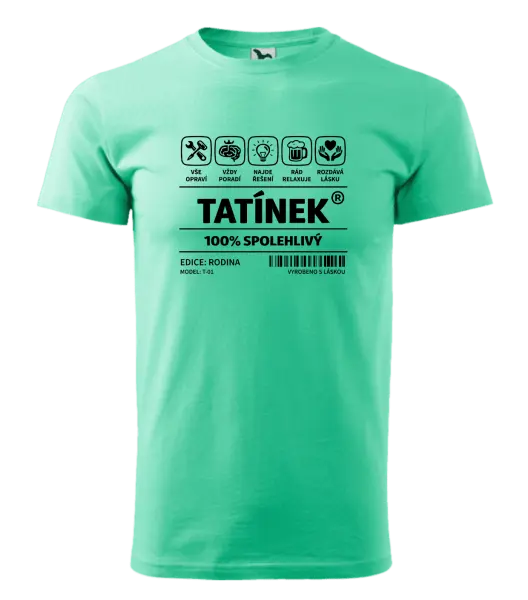 Pánské tričko Tatínek - čárový kód