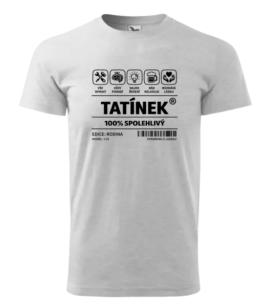 Pánské tričko Tatínek - čárový kód