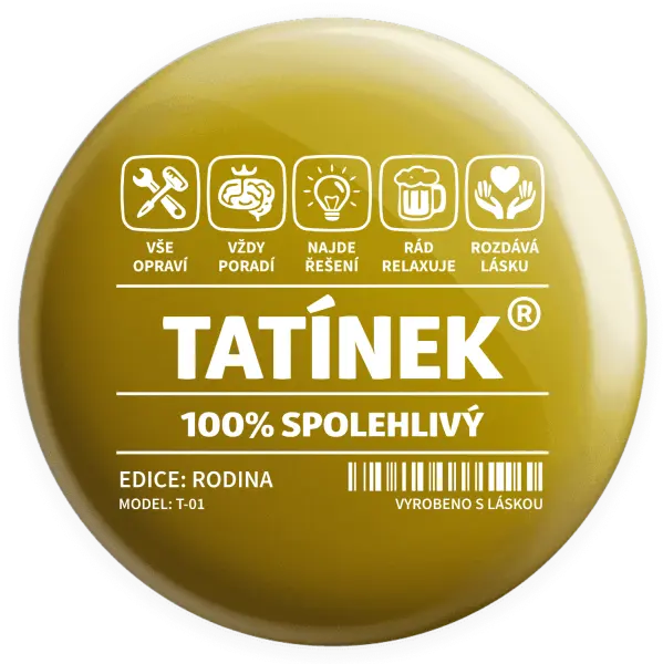 Placka Tatínek - čárový kód