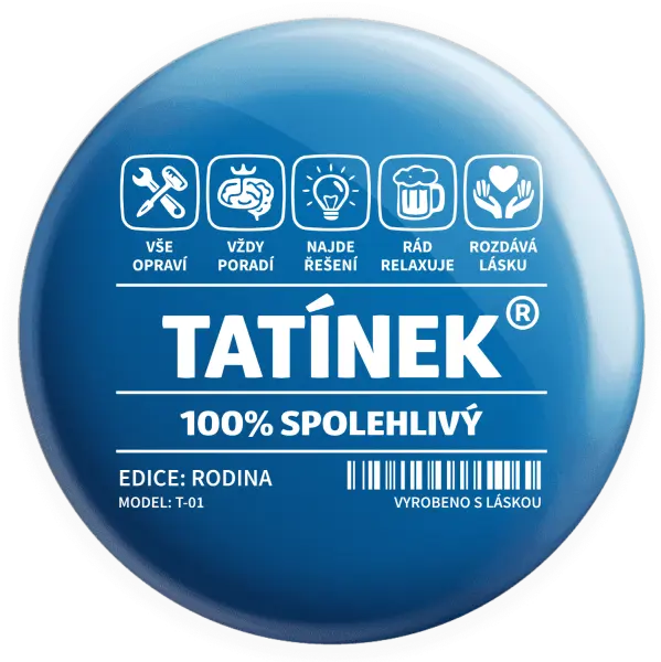 Placka Tatínek - čárový kód