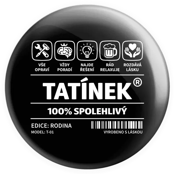 Placka Tatínek - čárový kód