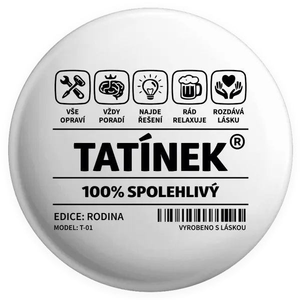 Placka Tatínek - čárový kód