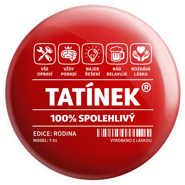 Placka Tatínek - čárový kód