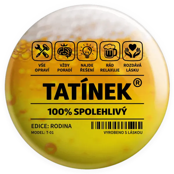 Placka Tatínek - čárový kód