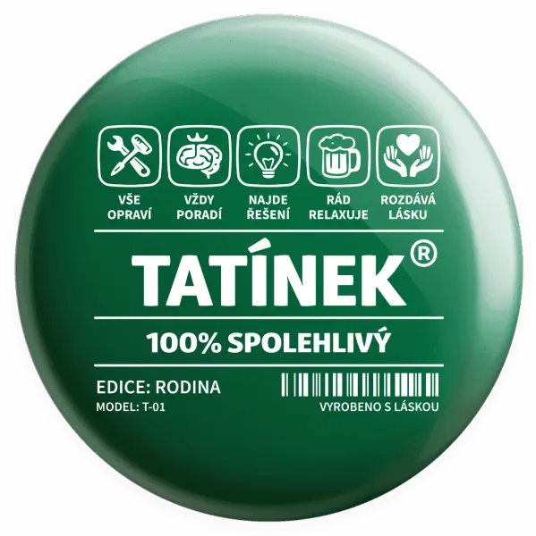 Placka Tatínek - čárový kód