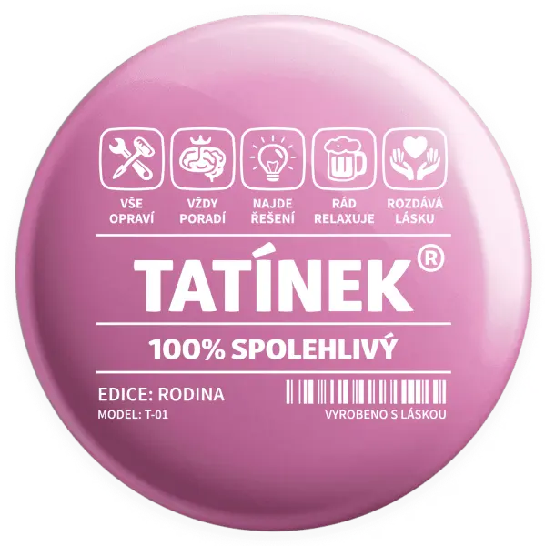 Placka Tatínek - čárový kód