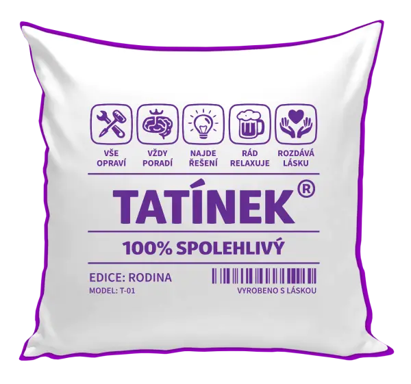 Polštář Tatínek - čárový kód