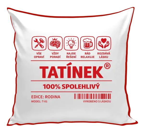 Polštář Tatínek - čárový kód