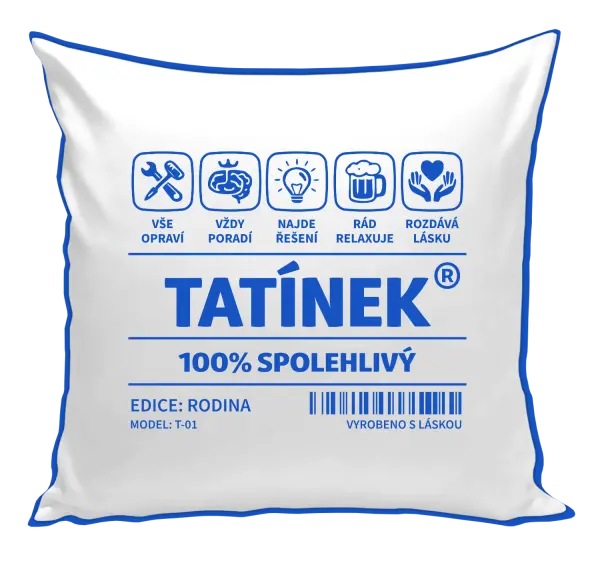 Polštář Tatínek - čárový kód