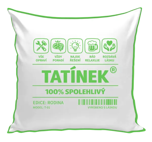Polštář Tatínek - čárový kód