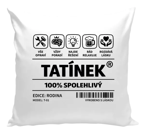 Polštář Tatínek - čárový kód