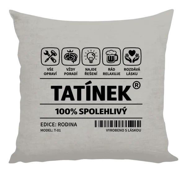 Polštář Tatínek - čárový kód