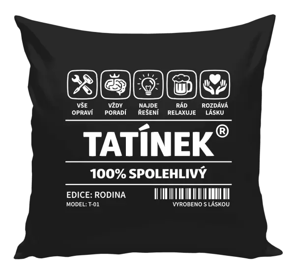 Polštář Tatínek - čárový kód