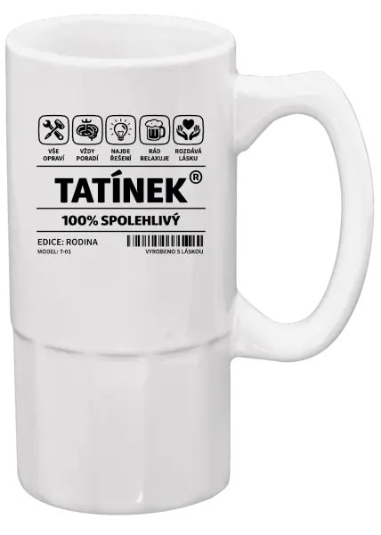 Půllitr Tatínek - čárový kód
