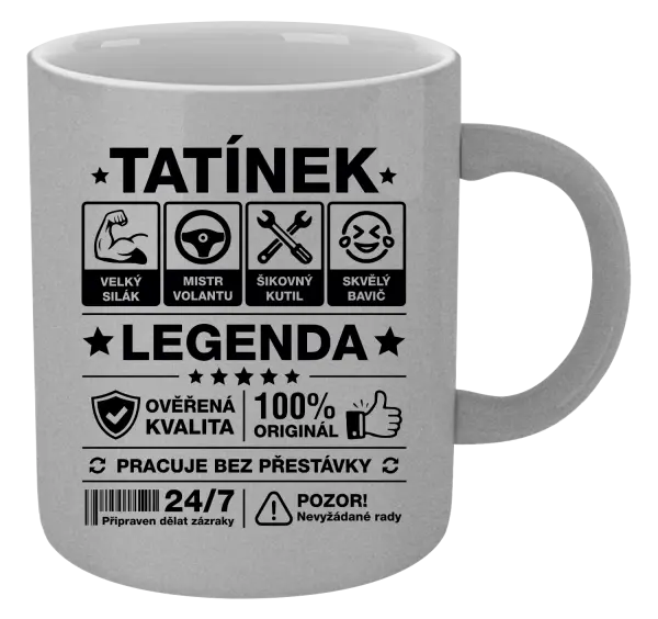 Metalický hrnek Tatínek legenda