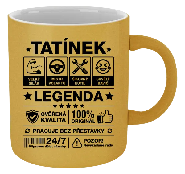 Metalický hrnek Tatínek legenda