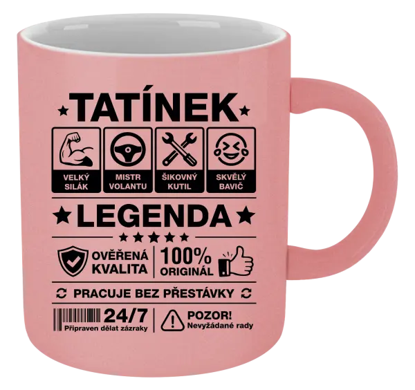Metalický hrnek Tatínek legenda