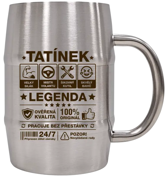 Nerezový chladicí půllitr Tatínek legenda