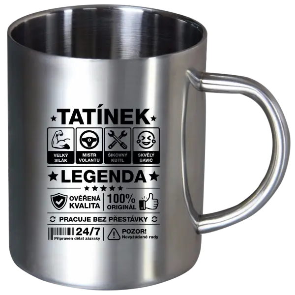 Nerezový hrnek Tatínek legenda