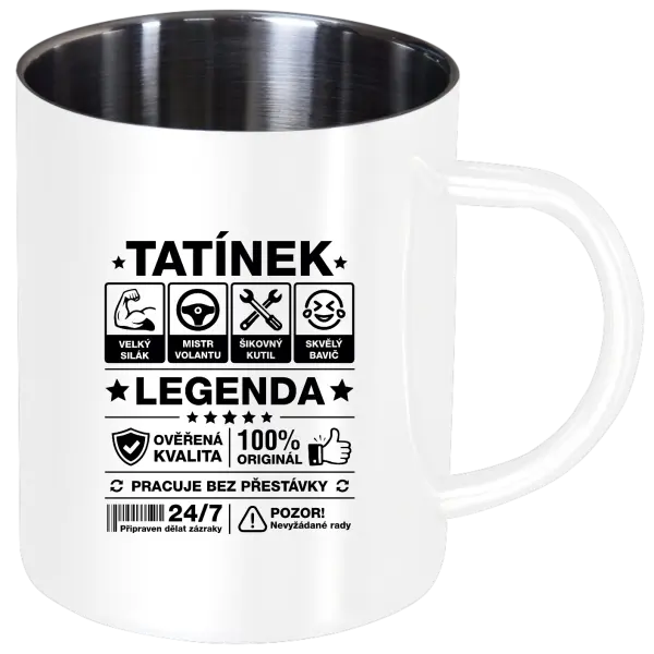 Nerezový hrnek Tatínek legenda