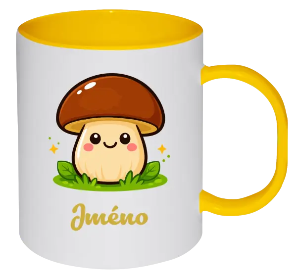 Plastový hrnek Hříbek se jménem