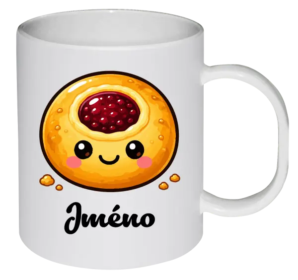 Plastový hrnek Koláček se jménem