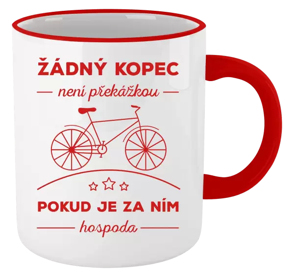 Hrnek Žádný kopec není překážkou, pokud je za ním hospoda