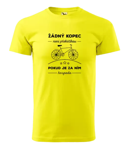 Pánské tričko Žádný kopec není překážkou, pokud je za ním hospoda
