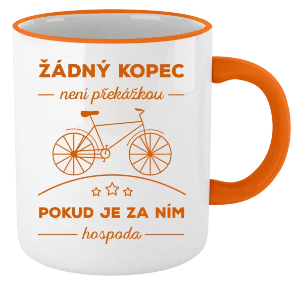 Hrnek Žádný kopec není překážkou, pokud je za ním hospoda