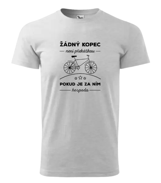 Pánské tričko Žádný kopec není překážkou, pokud je za ním hospoda