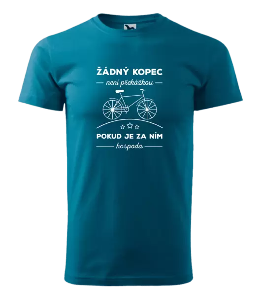 Pánské tričko Žádný kopec není překážkou, pokud je za ním hospoda