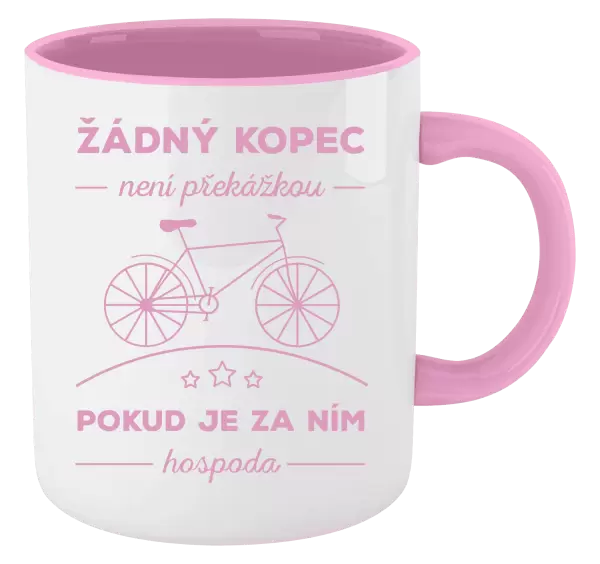 Hrnek Žádný kopec není překážkou, pokud je za ním hospoda