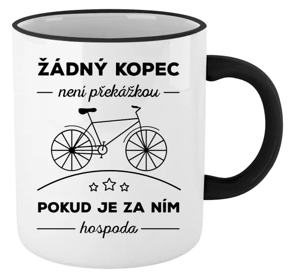 Hrnek Žádný kopec není překážkou, pokud je za ním hospoda