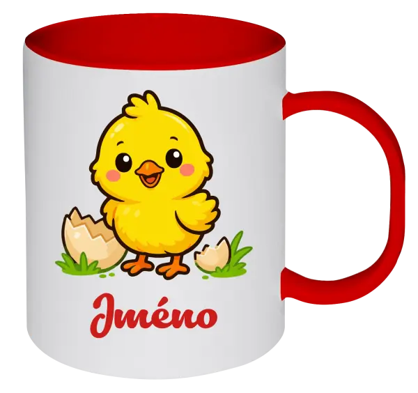 Plastový hrnek Kuřátko se jménem