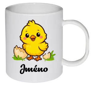 Plastový hrnek Kuřátko se jménem