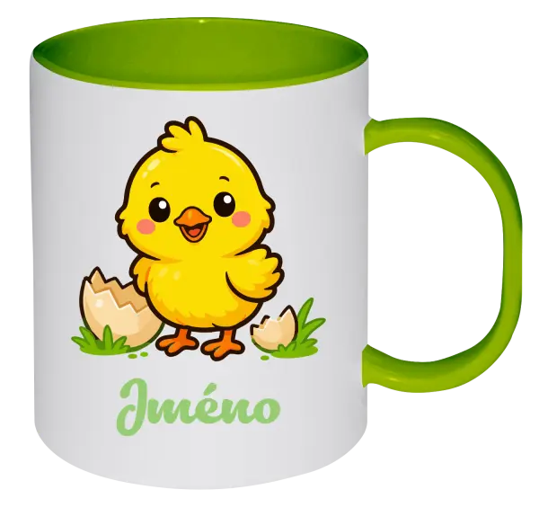Plastový hrnek Kuřátko se jménem