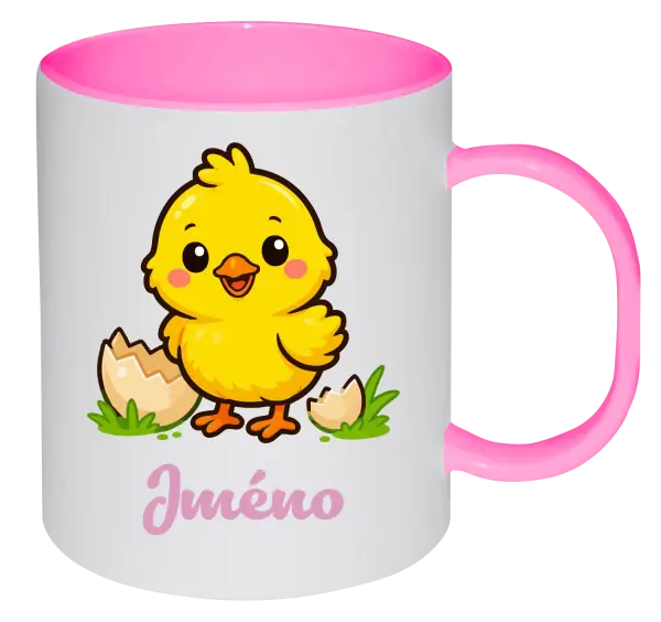 Plastový hrnek Kuřátko se jménem