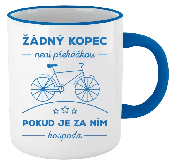 Hrnek Žádný kopec není překážkou, pokud je za ním hospoda