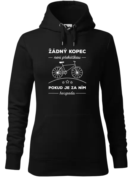 Dámská mikina Žádný kopec není překážkou, pokud je za ním hospoda