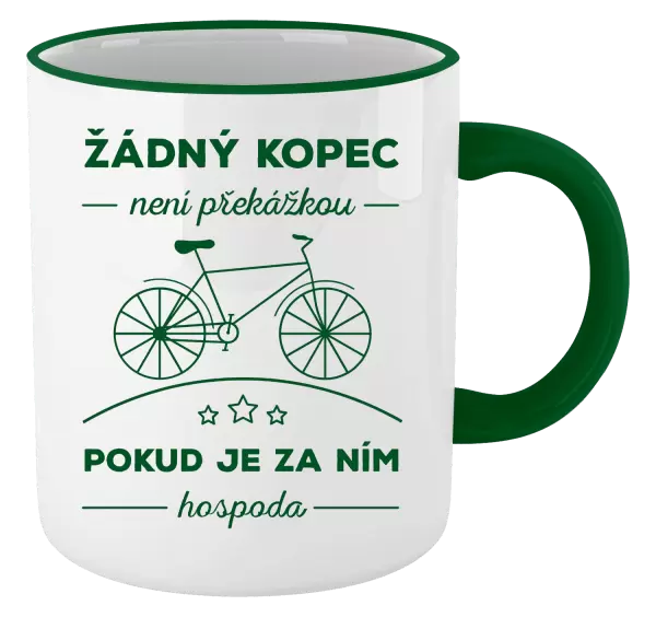 Hrnek Žádný kopec není překážkou, pokud je za ním hospoda