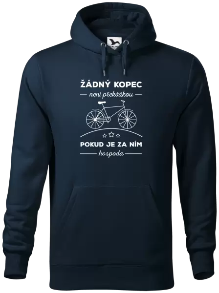 Pánská mikina Žádný kopec není překážkou, pokud je za ním hospoda