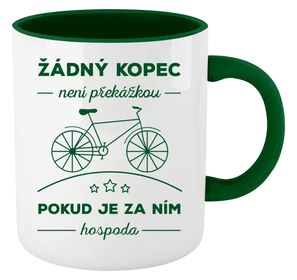 Hrnek Žádný kopec není překážkou, pokud je za ním hospoda
