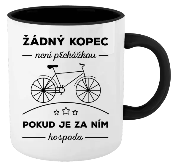 Hrnek Žádný kopec není překážkou, pokud je za ním hospoda