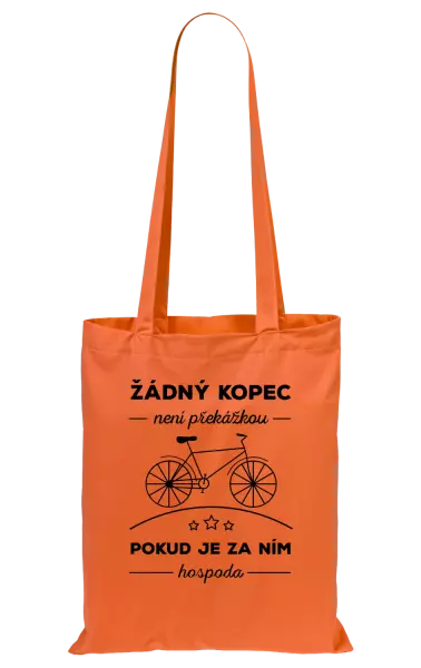 Látková taška Žádný kopec není překážkou, pokud je za ním hospoda